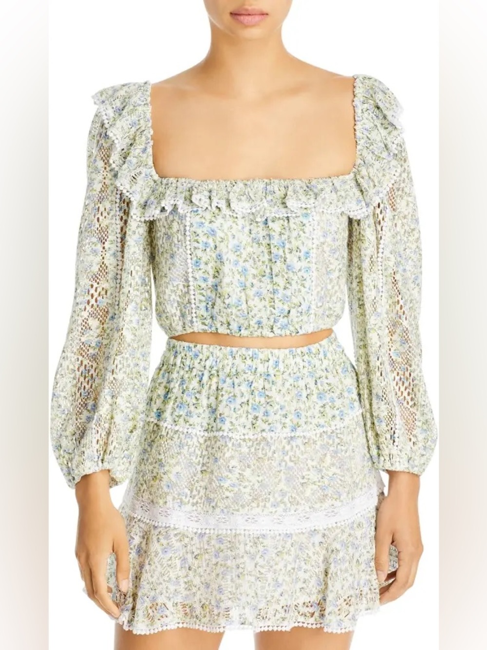 LoveShackFancy Dorbella Crop Top (XL) & Matching Skirt (L) Set